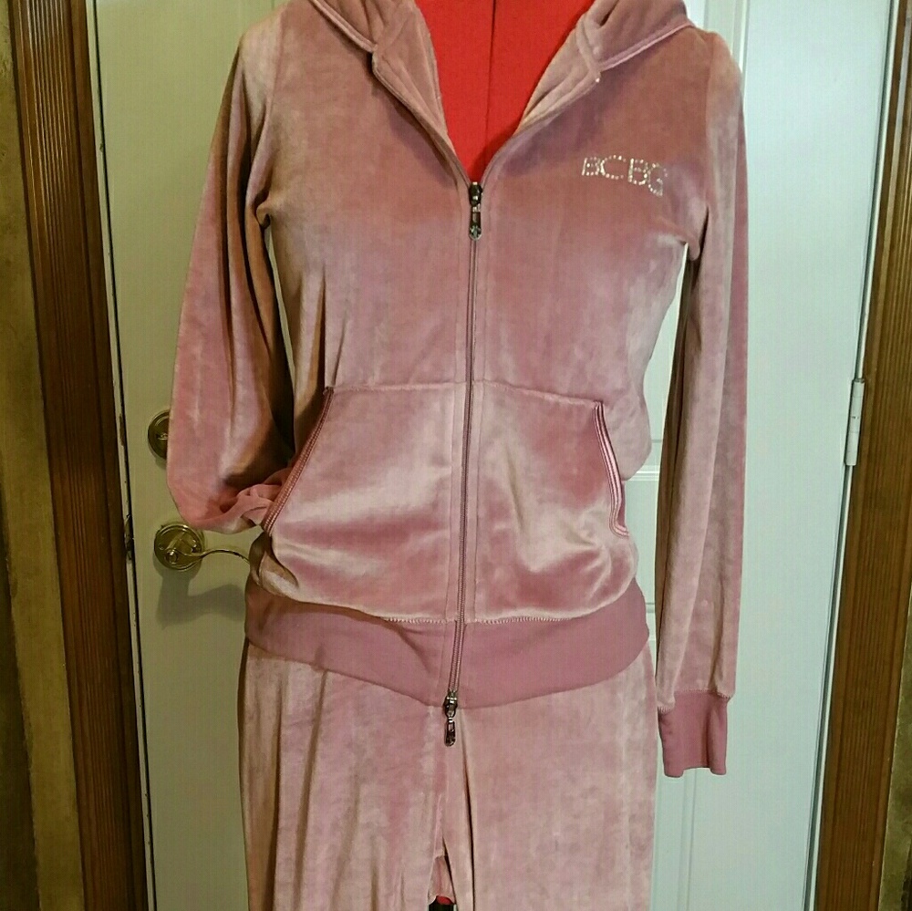 BCBG velour plush pantsuit